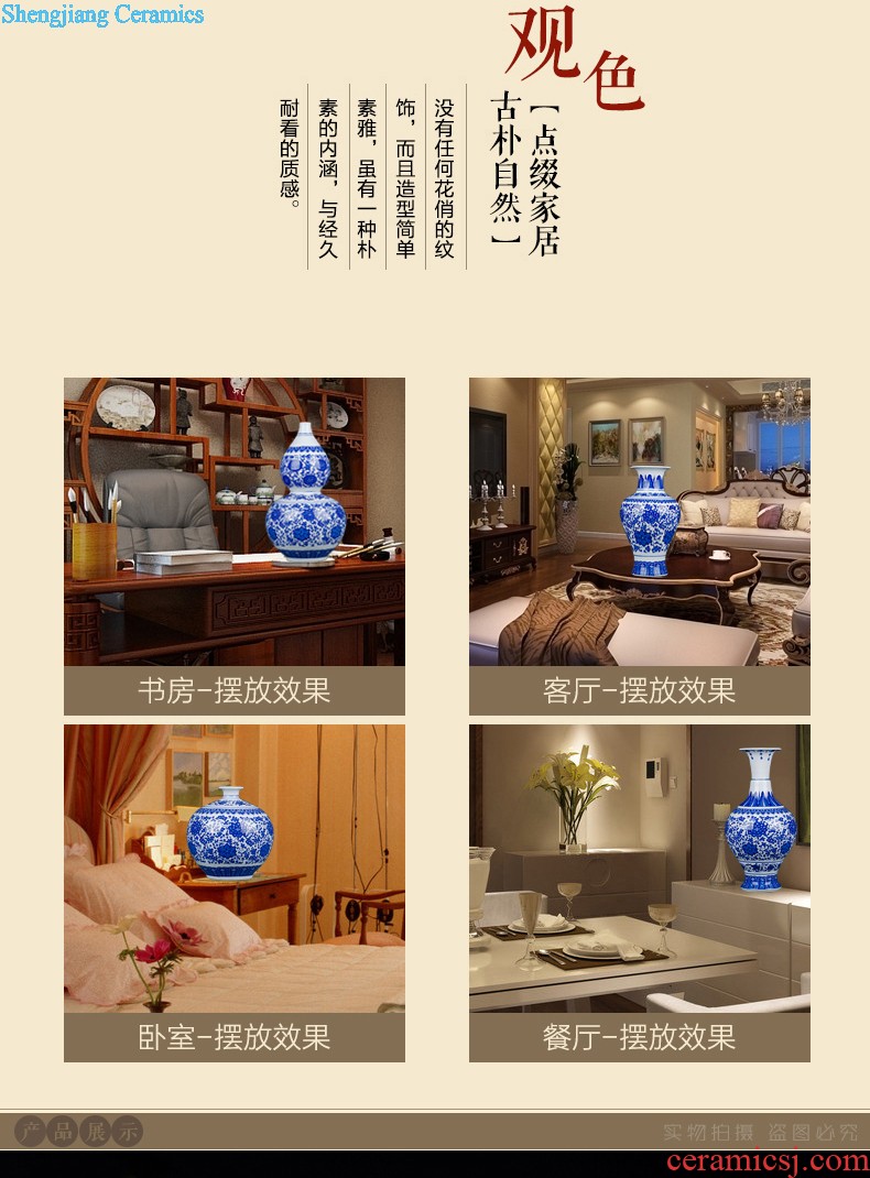 Jingdezhen ceramics vase furnishing articles hollow out modern classical porcelain sitting room ark crafts home decoration