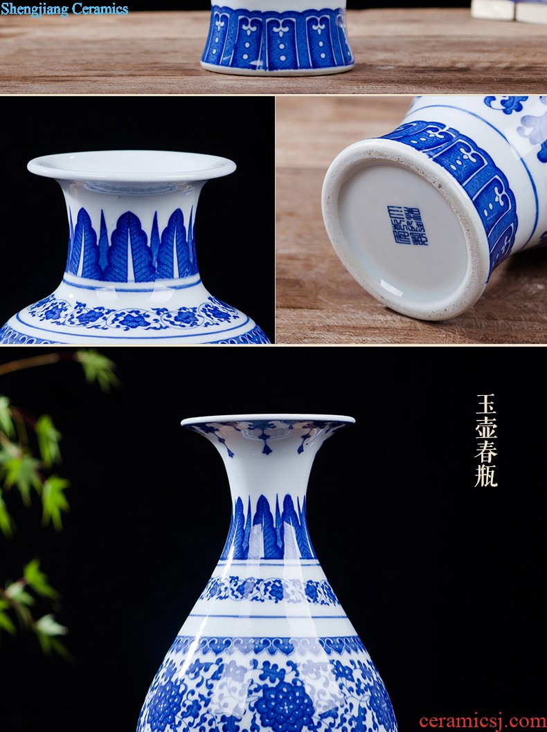 Jingdezhen ceramics vase furnishing articles hollow out modern classical porcelain sitting room ark crafts home decoration