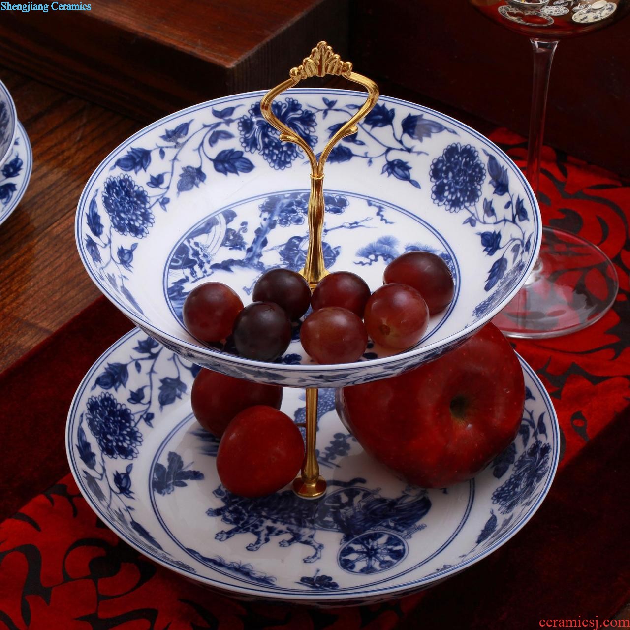 Yongzheng blue bucket stones chrysanthemum grain bowl nine domain jingdezhen antique hand painted sample tea cup ceramic tea set