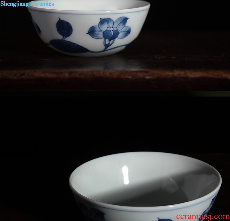 Jingdezhen ceramic masters cup sample tea cup hand-painted kung fu tea cup by hand, bucket color cup but small cylinder shape cups