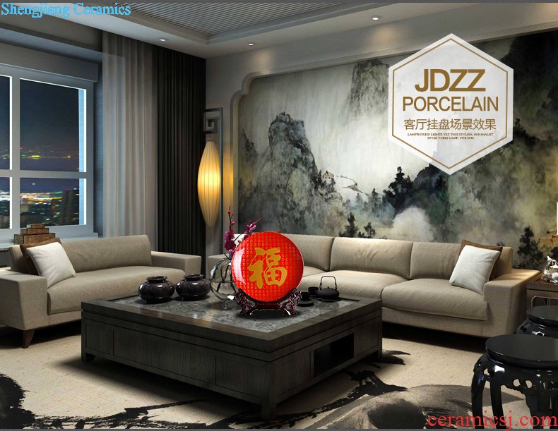 Jingdezhen ceramics modern Chinese style household act the role ofing is tasted colored enamel sitting room big vases, flower TV ark furnishing articles