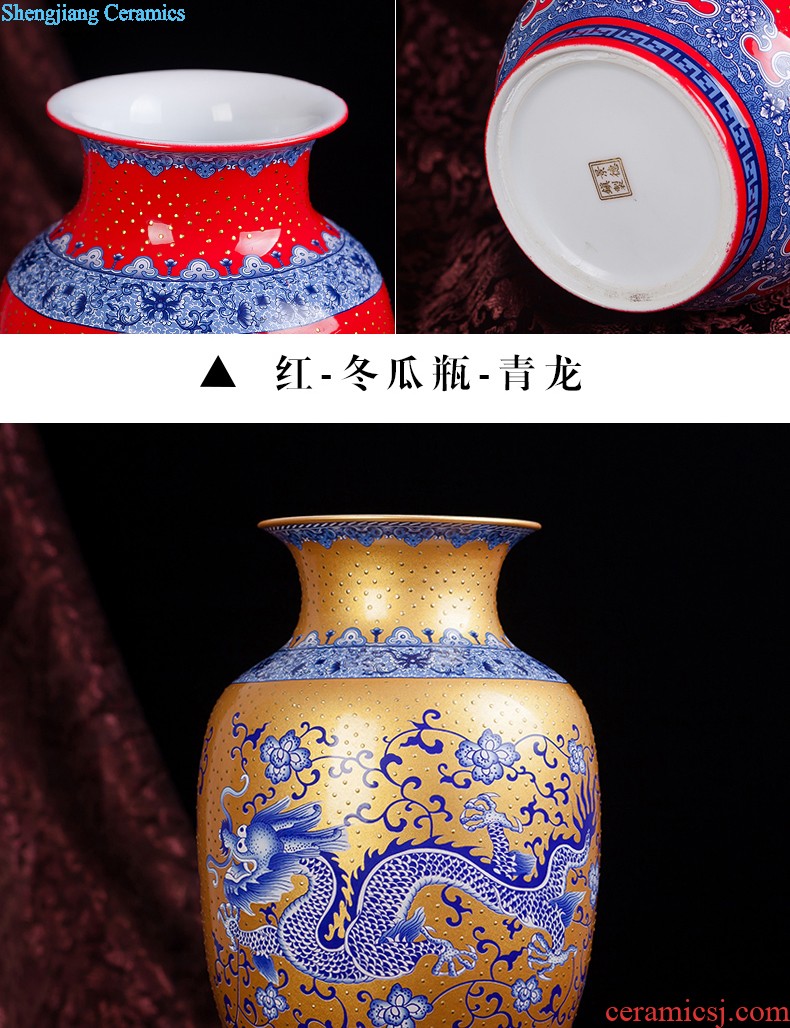 Jingdezhen ceramics hand-painted antique Chinese blue and white porcelain vase furnishing articles contracted household act the role ofing is tasted the sitting room of handicraft