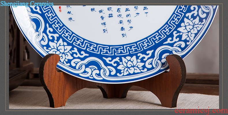 Jingdezhen ceramics furnishing articles act the role ofing is tasted household decoration of Chinese style decoration plate sitting room porch ark TV ark