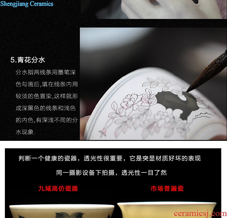 Jingdezhen ceramic masters cup sample tea cup hand-painted kung fu tea cup by hand, bucket color cup but small cylinder shape cups