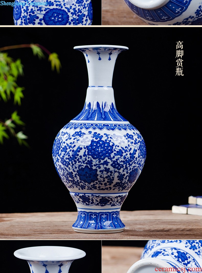 Jingdezhen ceramics vase furnishing articles hollow out modern classical porcelain sitting room ark crafts home decoration