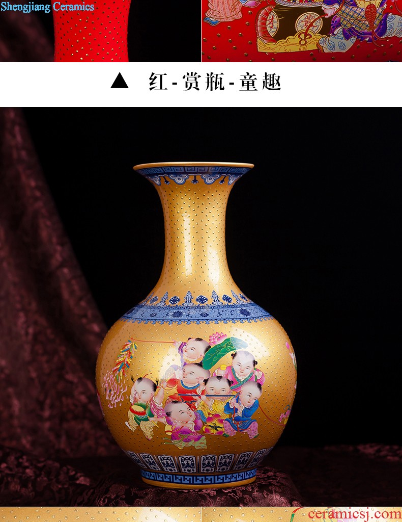 Jingdezhen ceramics hand-painted antique Chinese blue and white porcelain vase furnishing articles contracted household act the role ofing is tasted the sitting room of handicraft