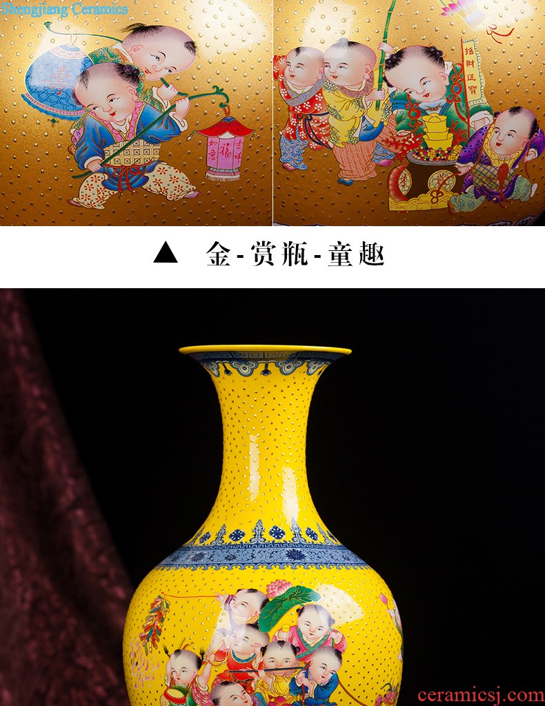 Jingdezhen ceramics hand-painted antique Chinese blue and white porcelain vase furnishing articles contracted household act the role ofing is tasted the sitting room of handicraft