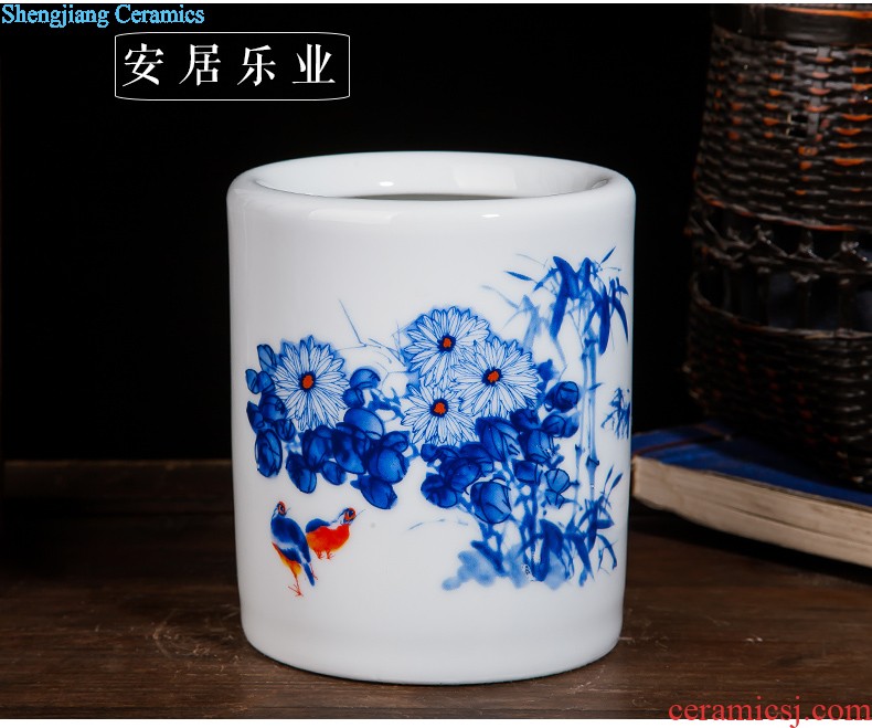 Jingdezhen ceramics decoration household decoration of Chinese style TV ark plate of the sitting room porch wine accessories furnishing articles