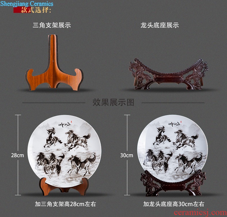 Ceramic vase three-piece furnishing articles sitting room of Chinese style household office flower arranging, jingdezhen decorations arts and crafts