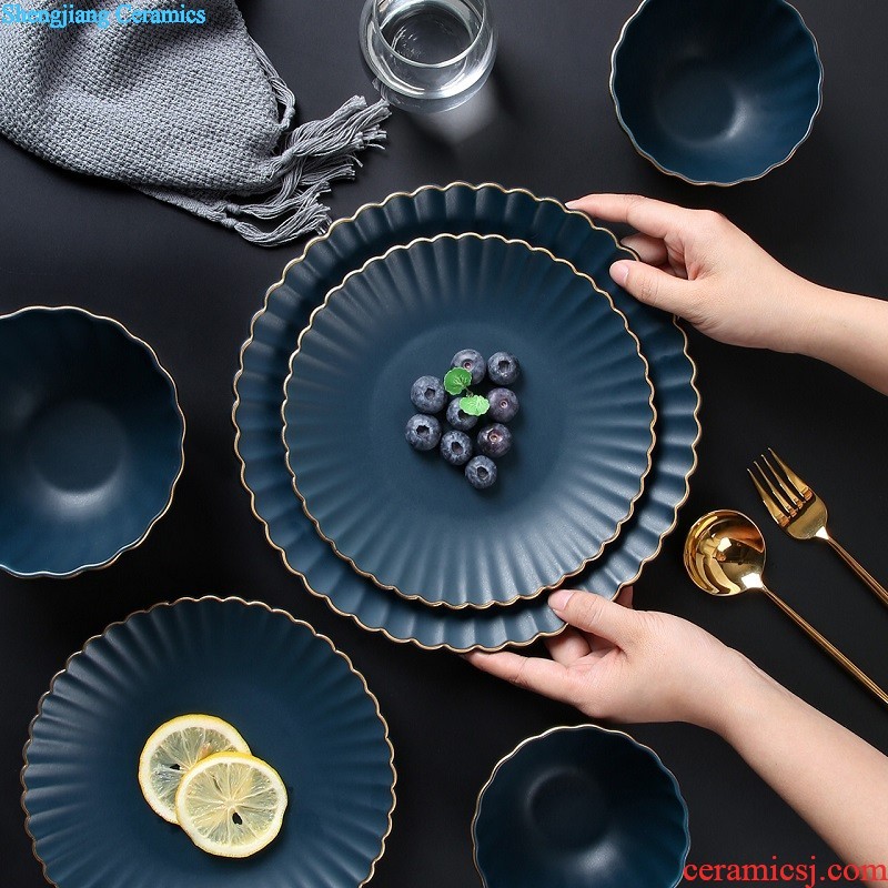 Korean fruit salad bowl Household ceramics lovely tableware web celebrity ins creative personality nice a single charge