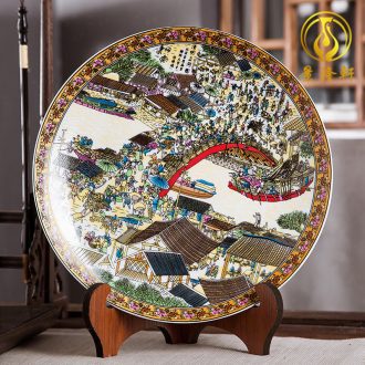 Jingdezhen ceramics furnishing articles act the role ofing is tasted household decoration of Chinese style decoration plate sitting room porch ark TV ark