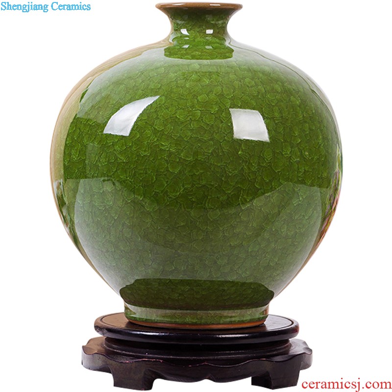 Jingdezhen ceramics archaize shadow celadon vase modern living room home handicraft furnishing articles Beauty bottle