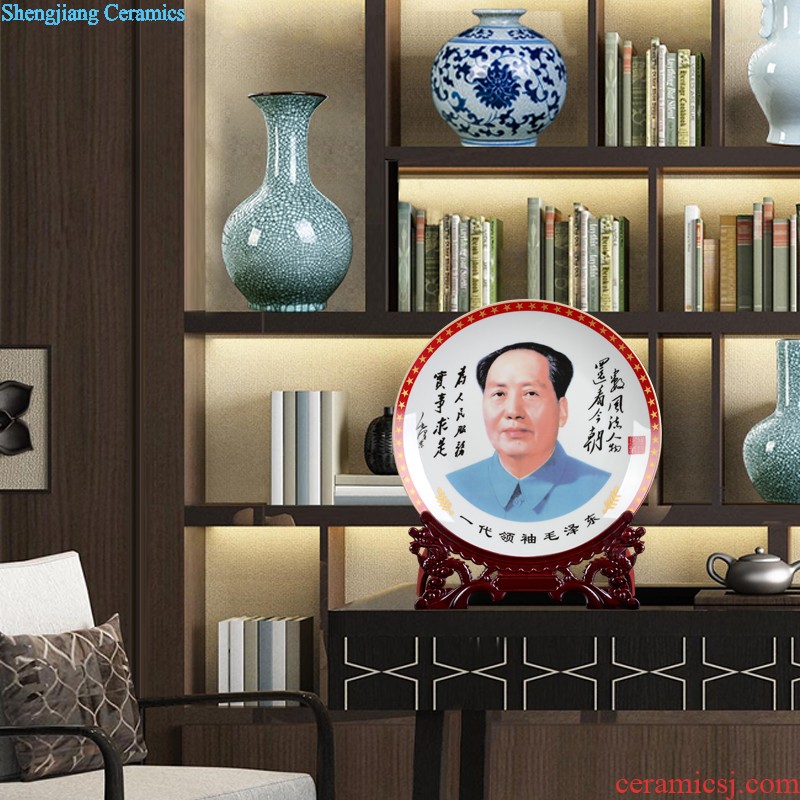 Jingdezhen ceramics colored enamel modern creative floret bottle of home sitting room handicraft wine ark adornment furnishing articles