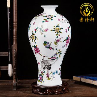 Porcelain of jingdezhen ceramics vase Chinese penjing large three-piece wine cabinet decoration plate of household decoration