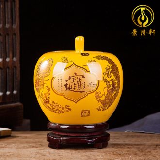 Jingdezhen ceramics powder enamel prosperity all the vases, contemporary sitting room adornment handicraft furnishing articles of TV bar face