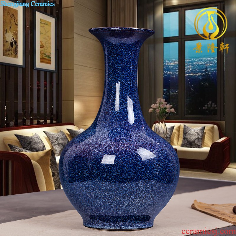 Archaize of jingdezhen ceramics kiln on crack green glaze vase home sitting room adornment furnishing articles of handicraft