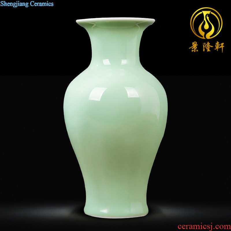 Contemporary and contracted shadow blue bottle of jingdezhen ceramics furnishing articles sitting room flower arranging small porcelain home decoration