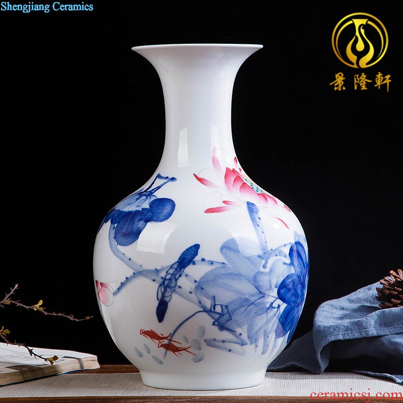 Jingdezhen ceramics vases, flower arranging is furnishing articles of modern Chinese style crystal glaze home wine sitting room adornment