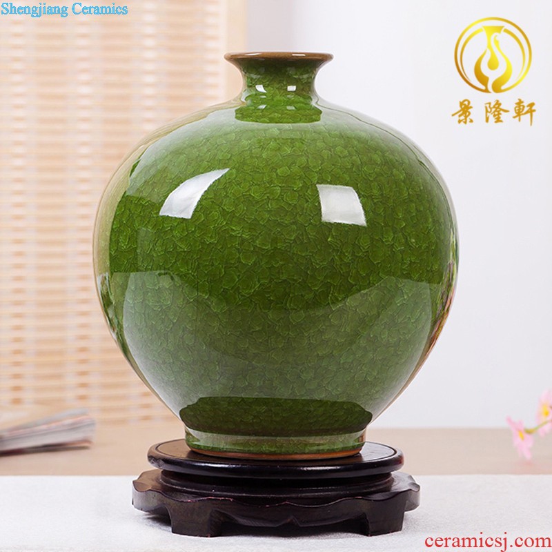 Jingdezhen ceramics archaize shadow celadon vase modern living room home handicraft furnishing articles Beauty bottle