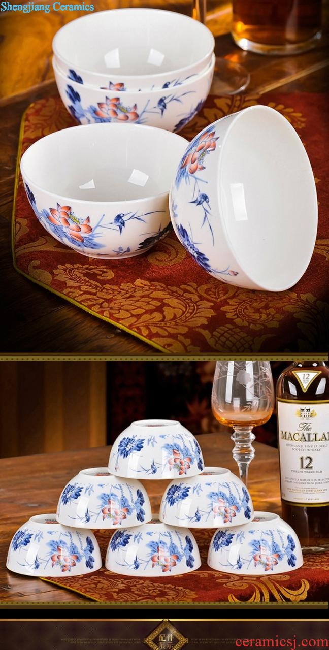 Blue and white youligong hand-painted cup single cup fragrance-smelling cup sample tea cup kung fu tea cups of jingdezhen ceramics tea by hand