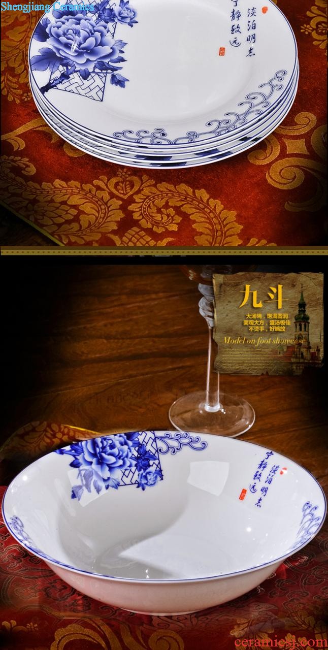 Jingdezhen tea set hand-painted ceramics colored enamel craft three tureen single cup master cup sample tea cup