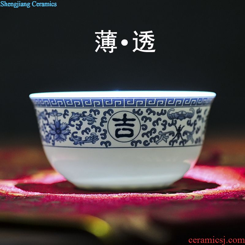 Blue and white youligong hand-painted cup single cup fragrance-smelling cup sample tea cup kung fu tea cups of jingdezhen ceramics tea by hand