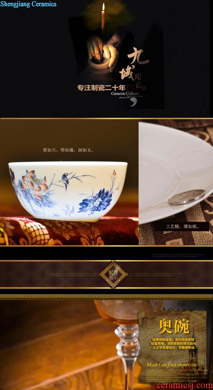 Blue and white youligong hand-painted cup single cup fragrance-smelling cup sample tea cup kung fu tea cups of jingdezhen ceramics tea by hand