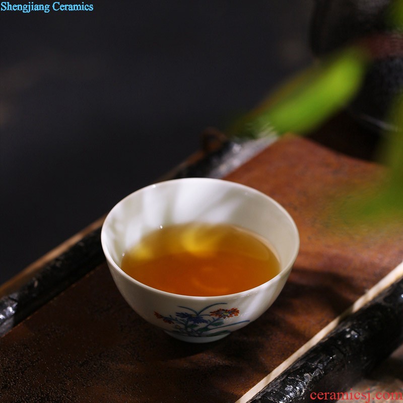 Nine domain of jingdezhen blue and white porcelain of fruit nut plate dry fruit tray double snacks of plate of the sitting room all the candy dish