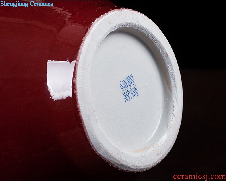 Jingdezhen ceramics hand-painted vases, large in successive years New Chinese style living room flower arranging furnishing articles household act the role ofing is tasted