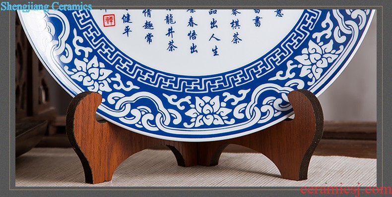 Jingdezhen ceramics furnishing articles act the role ofing is tasted household decoration of Chinese style decoration plate sitting room porch ark TV ark