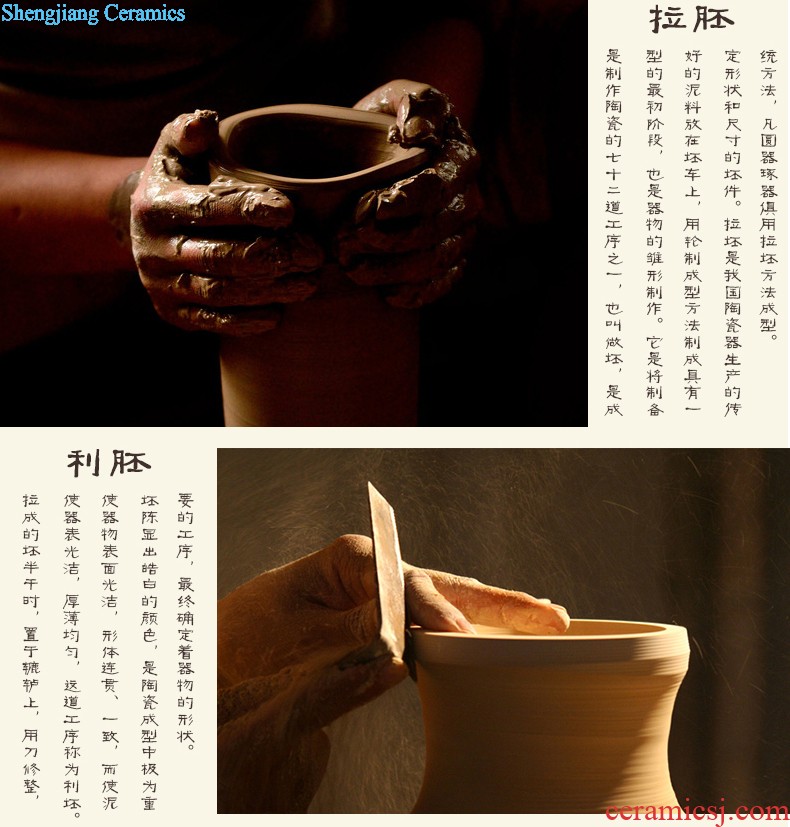 Archaize of yuan blue and white porcelain tableware prince pot soup pot broad-brimmed pot guiguzi bone porcelain jingdezhen high-grade ceramics