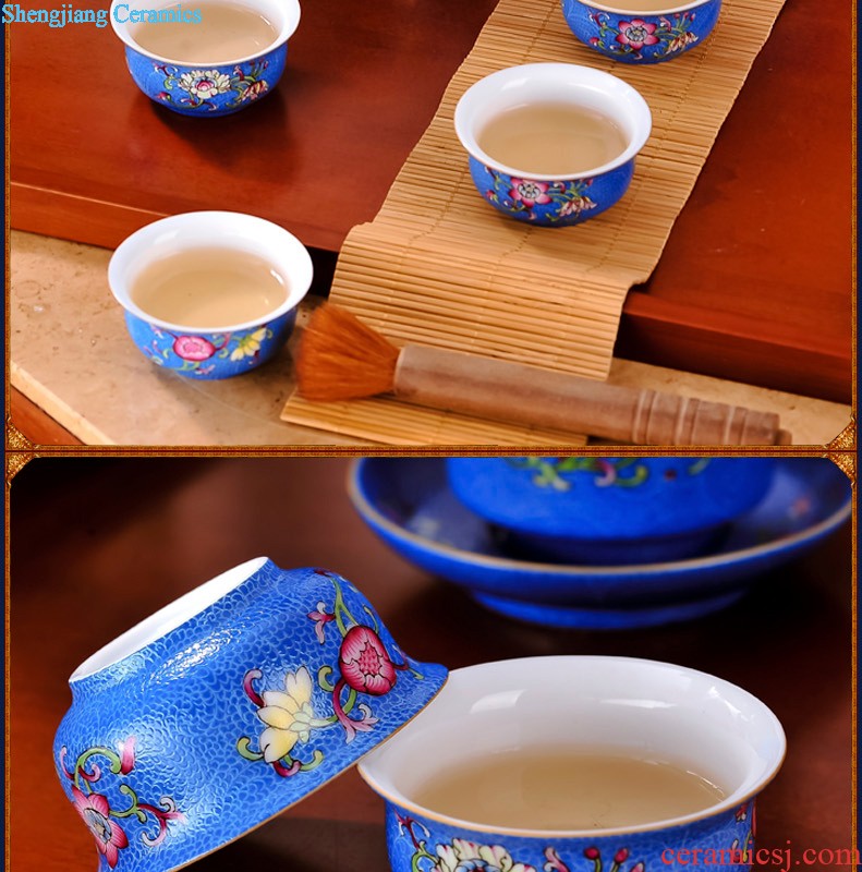 Jingdezhen ceramic cups with cover glass cups nine domain bone porcelain cup peony custom office cup tea cup