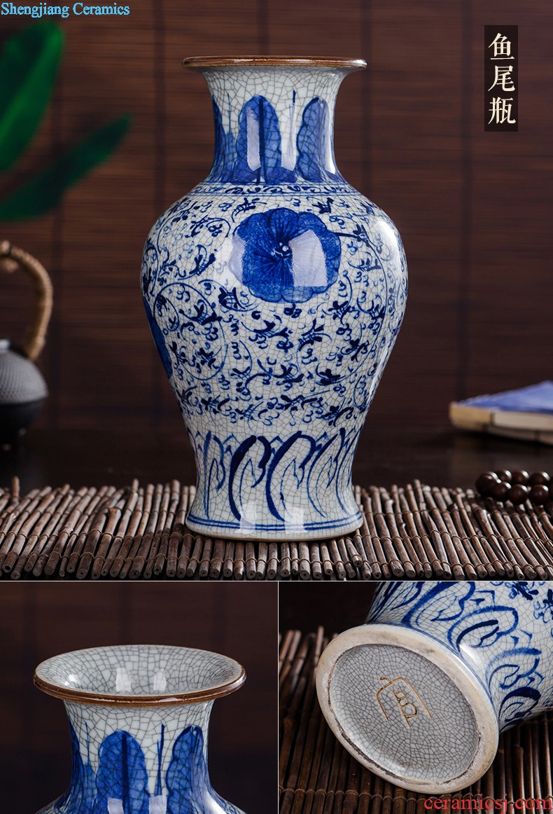 Jingdezhen ceramics hand-painted color bucket vase wine porch home decoration sitting room TV ark furnishing articles