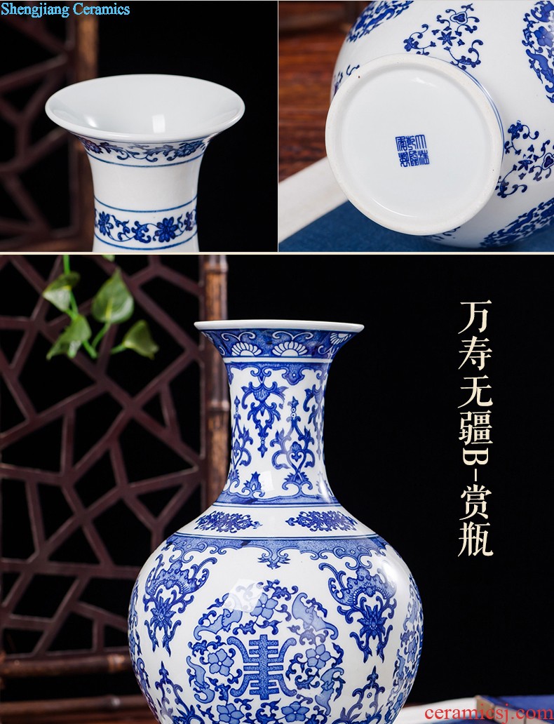 Jingdezhen ceramics furnishing articles household decorations hanging dish sitting room ark large Chinese arts and crafts decorative plate