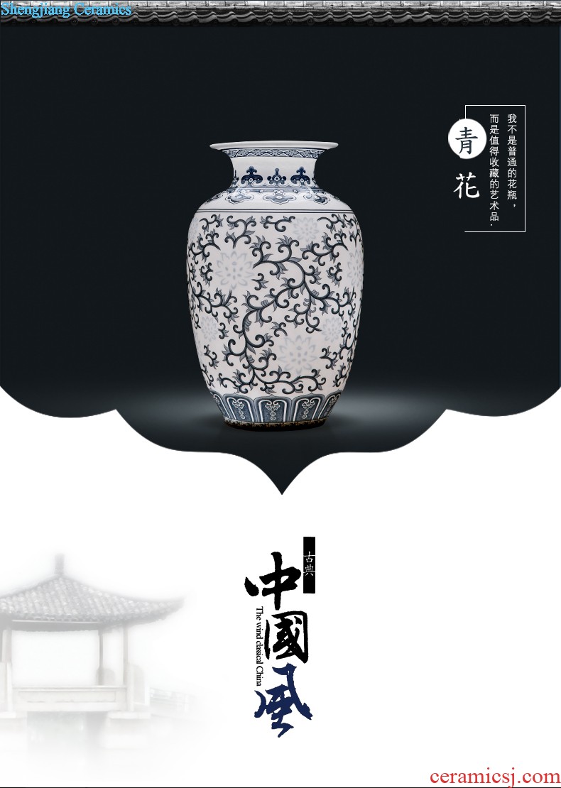 Jingdezhen ceramics vase Chinese penjing flower arranging, small white porcelain wine crafts home decoration