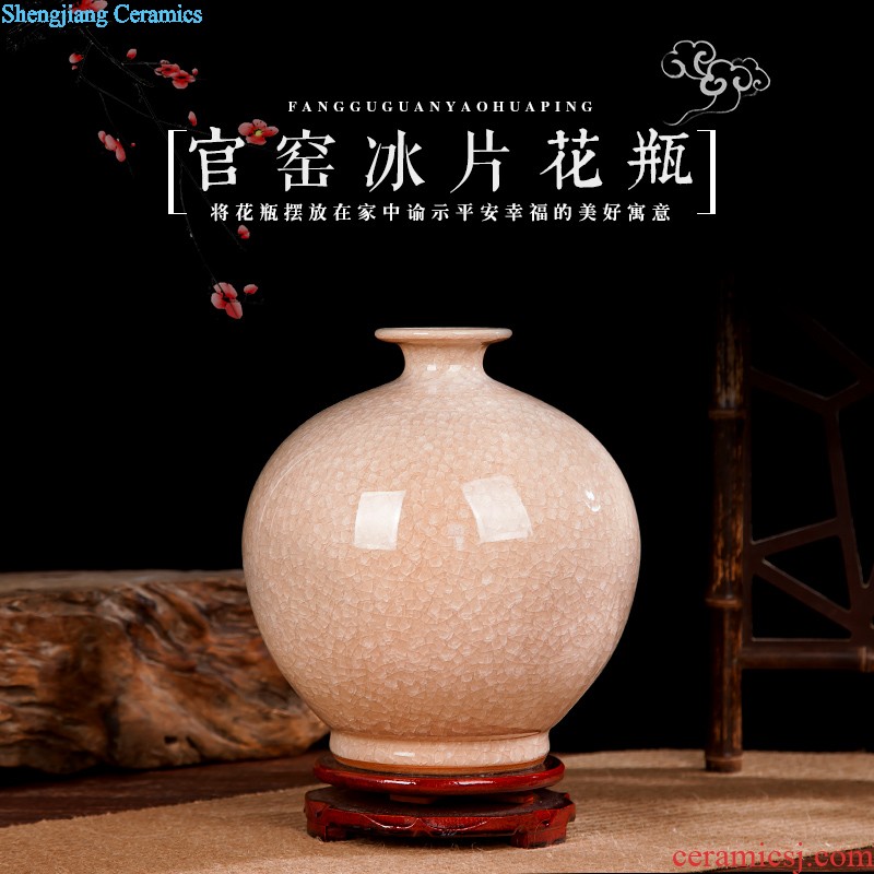 Jingdezhen ceramics archaize shadow celadon vase modern living room home handicraft furnishing articles Beauty bottle