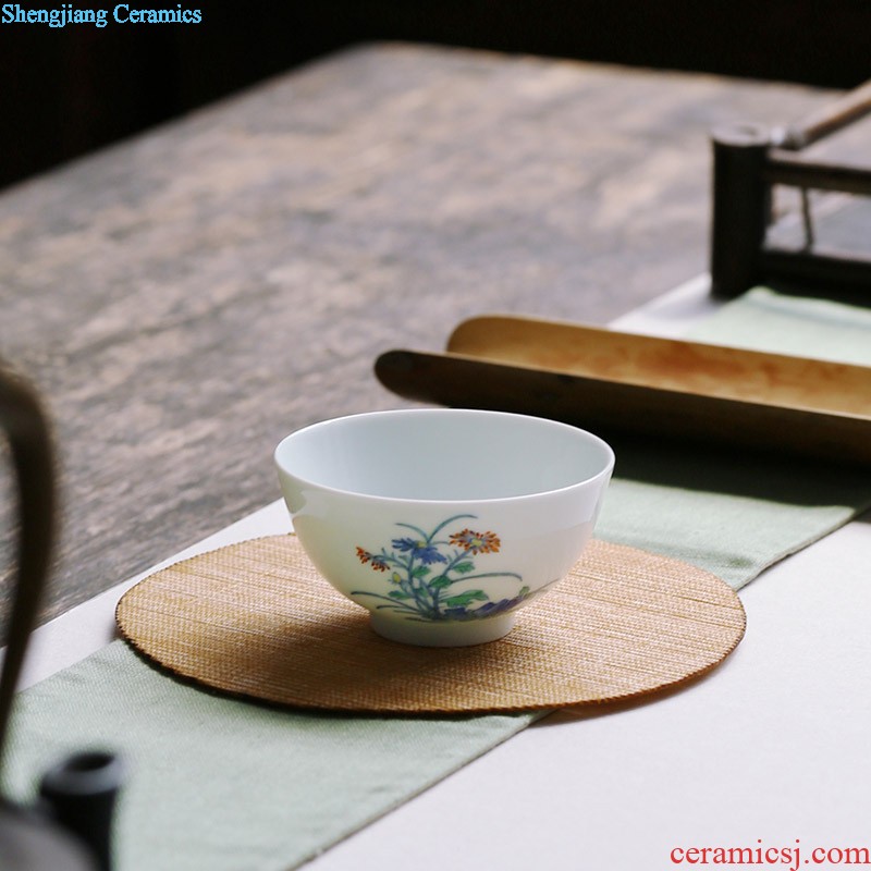 Nine domain of jingdezhen blue and white porcelain of fruit nut plate dry fruit tray double snacks of plate of the sitting room all the candy dish