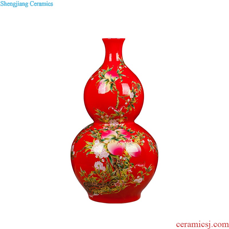 Jingdezhen ceramics Famous Wu Wenhan hand painted blue and white porcelain vase pomegranate and classical collection certificate