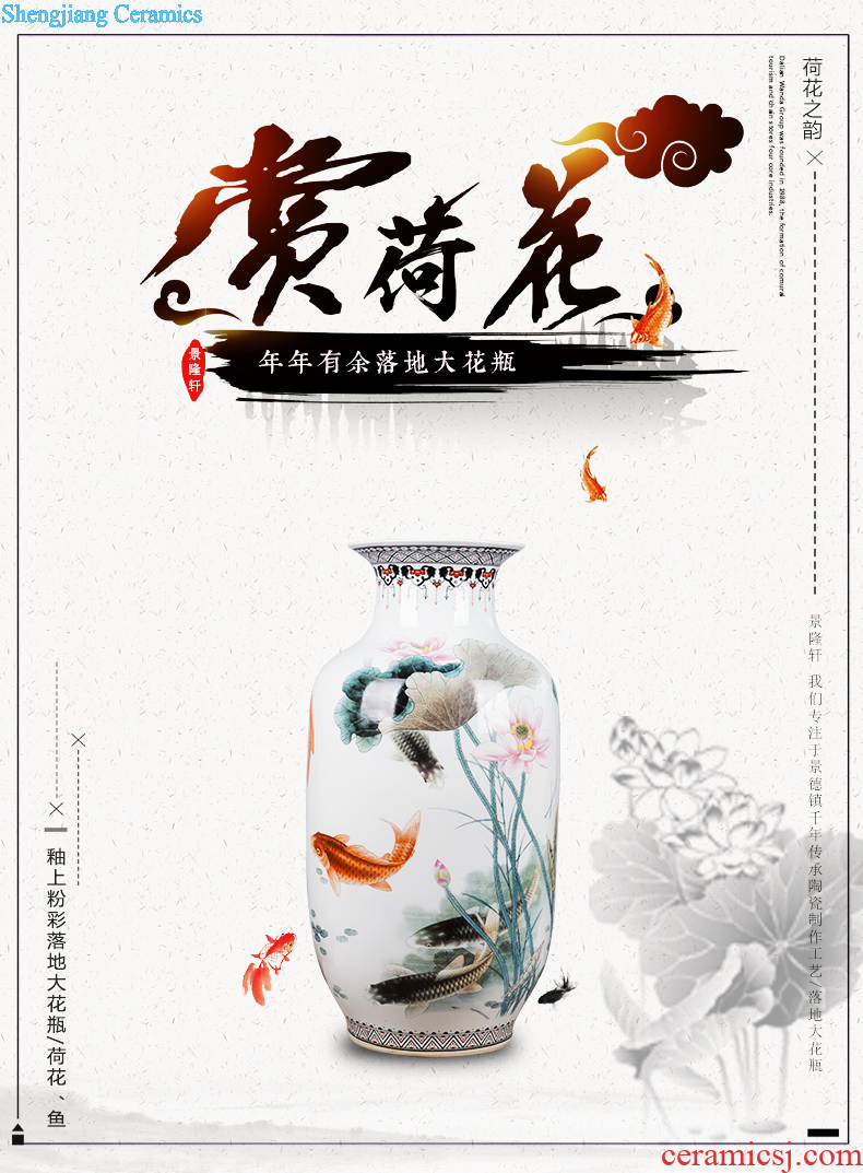 Contracted and contemporary jingdezhen chinaware big vase flower arrangement, household decoration wine porch decoration furnishing articles