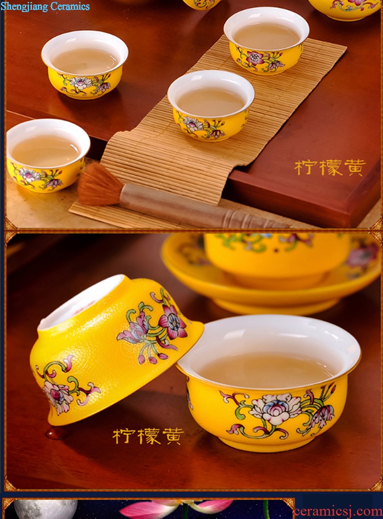 Hand draw archaize ceramic tea cup sample tea cup ice plum cup ceramic tea set kung fu tea cups