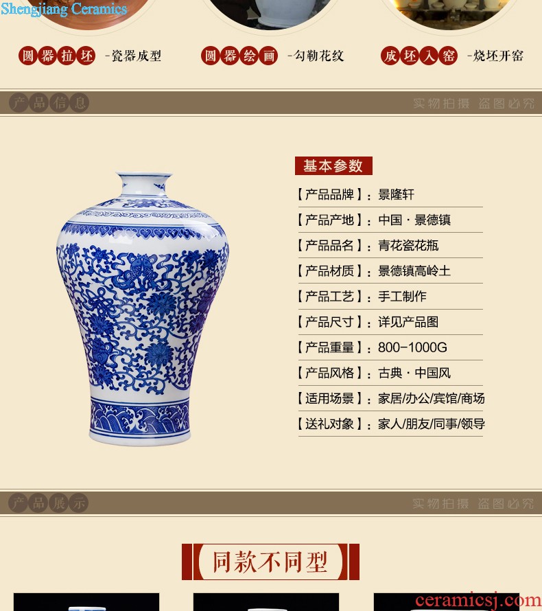 Jingdezhen ceramics furnishing articles a thriving business Chinese red apple vases, modern Chinese style household decorations