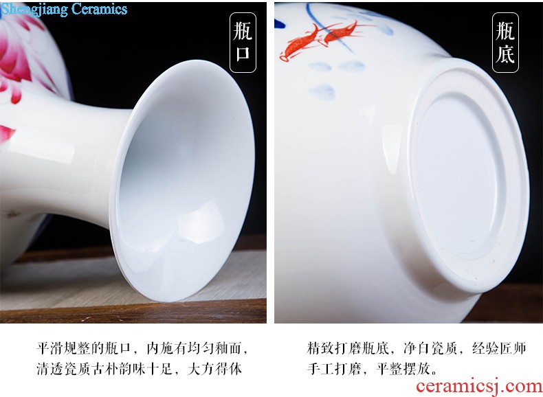 Jingdezhen ceramics vases, flower arranging is furnishing articles of modern Chinese style crystal glaze home wine sitting room adornment