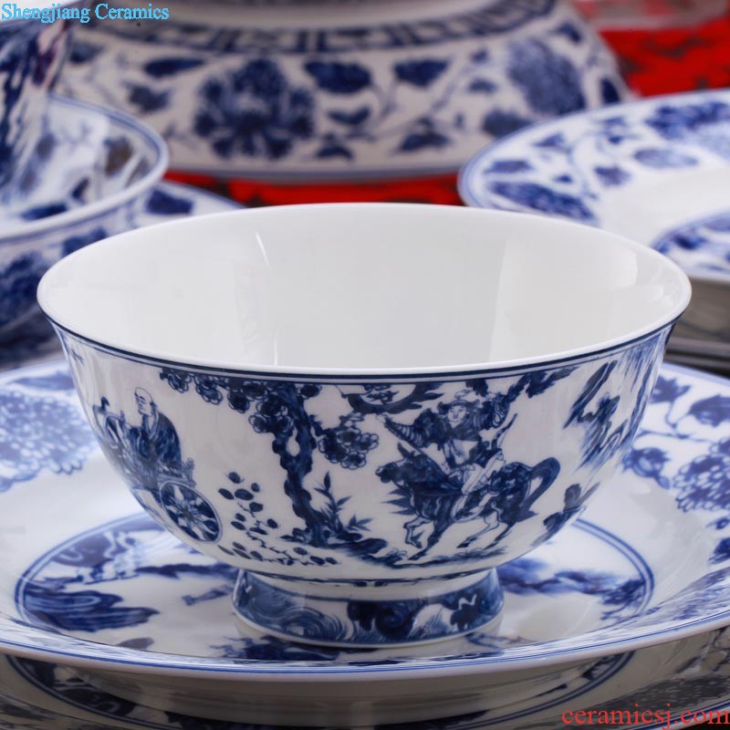 Jingdezhen ceramic tureen tea hand-painted steak spend three to make tea tureen tea cups large bowl
