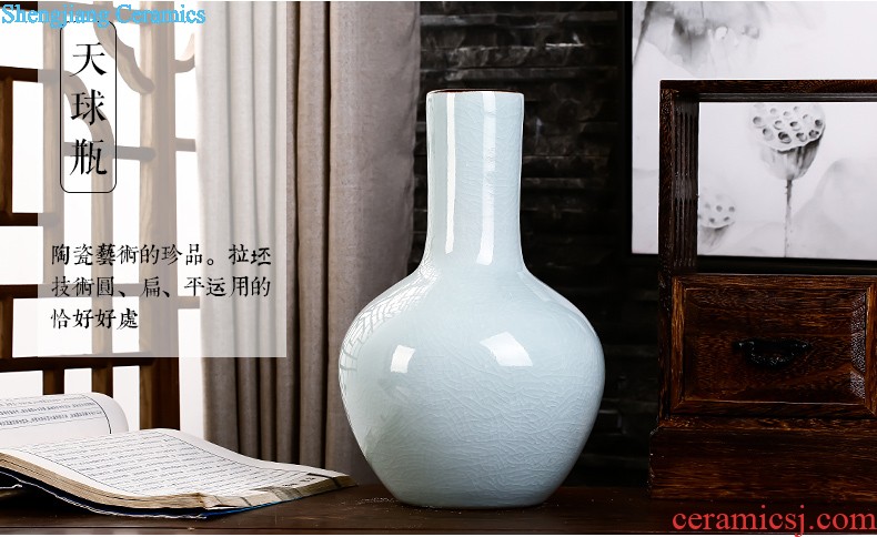 Jingdezhen blue and white porcelain vases, new Chinese style household ceramics flower arrangement sitting room adornment study ancient frame furnishing articles