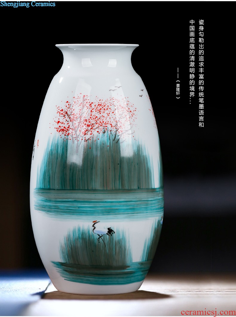 Jingdezhen ceramics powder enamel lotus fish vase contemporary and fashionable household act the role ofing is tasted furnishing articles of TV bar face sitting room