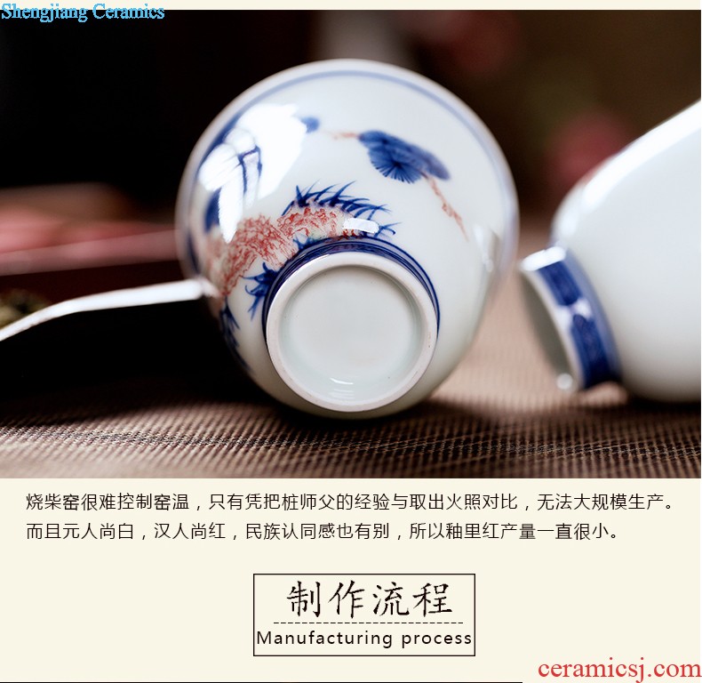 Archaize of yuan blue and white porcelain tableware prince pot soup pot broad-brimmed pot guiguzi bone porcelain jingdezhen high-grade ceramics