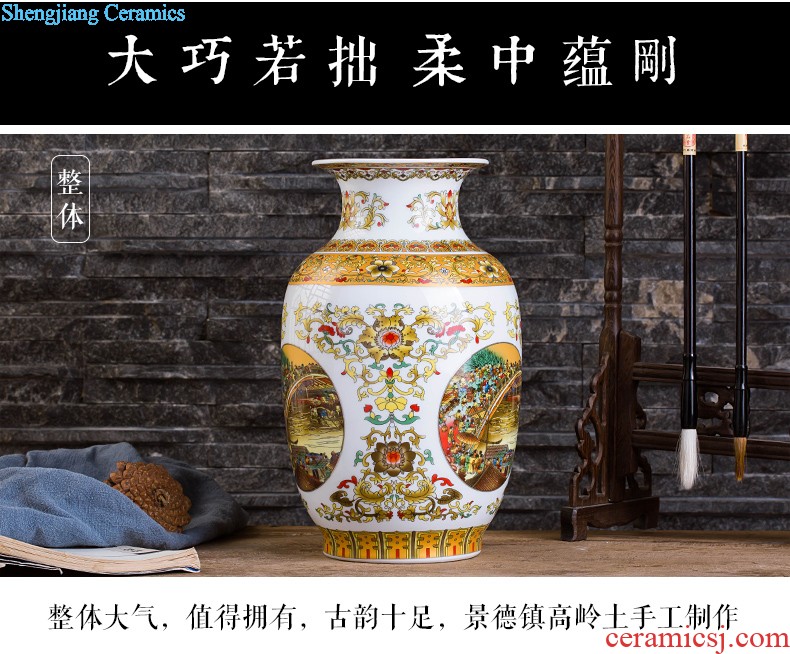 Jingdezhen ceramics antique blue and white porcelain vases, flower modern home sitting room TV ark crafts