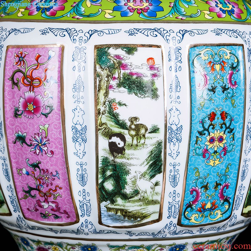 Jingdezhen ceramics furnishing articles household adornment hang dish large wine crafts the sitting room porch decorate dish