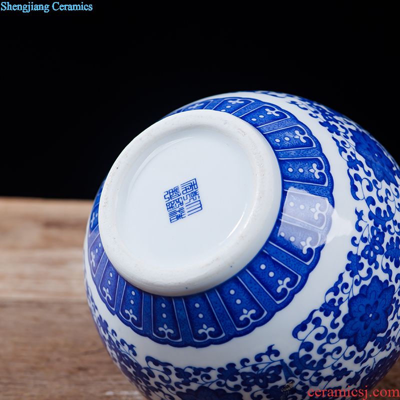 Jingdezhen ceramics furnishing articles home decorations hanging dish handicraft wine blue-and-white scented decorative plate