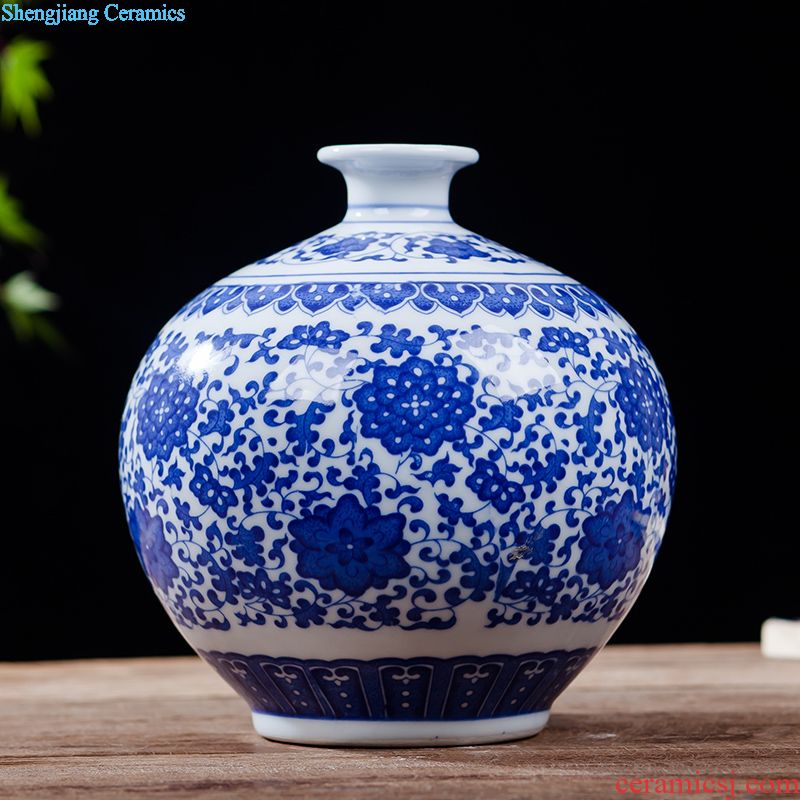 Jingdezhen ceramics furnishing articles home decorations hanging dish handicraft wine blue-and-white scented decorative plate